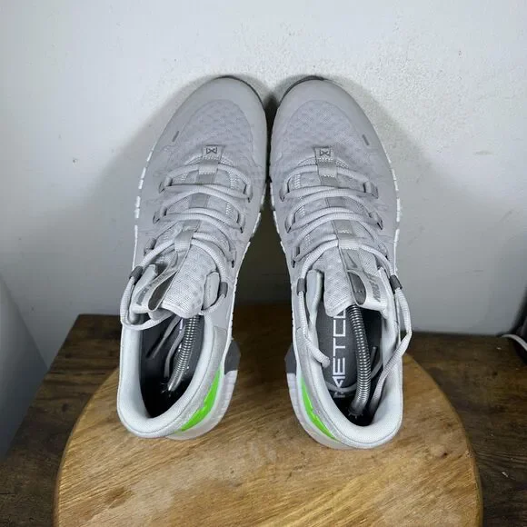Nike Metcon Free Shoes Mens Size 12 Gray Volt Green DV3949-002 Training Sneakers